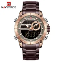 NAVIFORCE NF9163 Luxury Original Sports Men Wristwatch Quartz Steel Waterproof Digital Fashion Male Watch